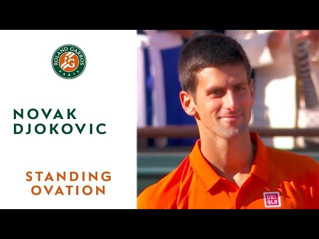 Novak Djokovic's Huge Standing Ovation - 2015 - Roland-Garros