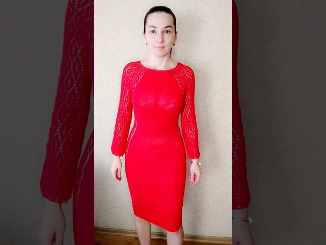 Красное платье крючком