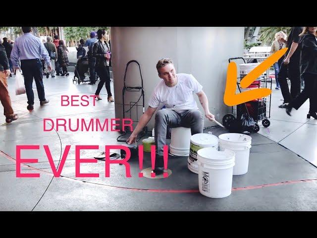 BEST Street Drummer EVER!!! "bucket boy" Matthew Pretty