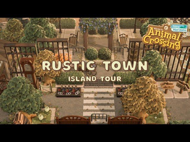 Rustic + Natural Town with AMAZING Terraforming // Animal Crossing New Horizons Island Tour