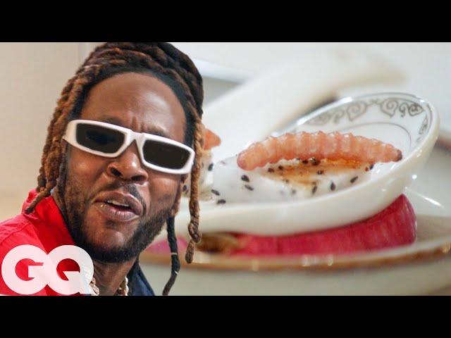 2 Chainz Eats Edible Bugs with His Kids | Most Expensivest | GQ