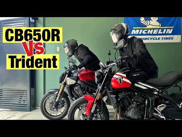 2025 Triumph Trident 660 Vs Honda CB650R E-Clutch Full Comparison | Jao Moto