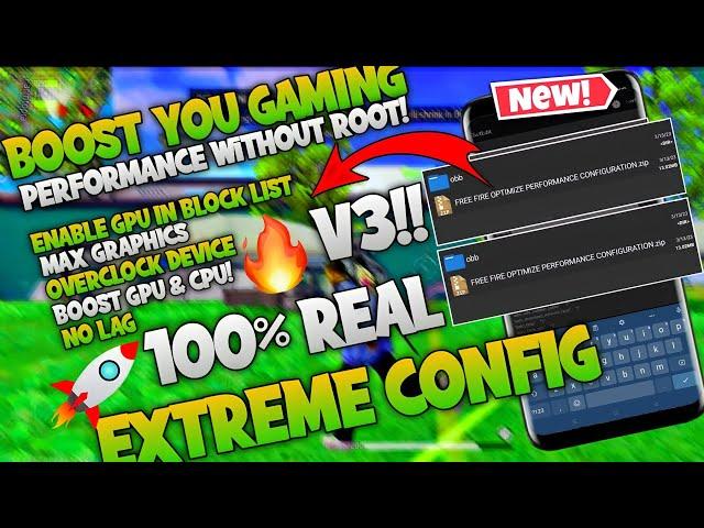 Fix lag Free Fire With High Extreme Version 3 Configuration File 