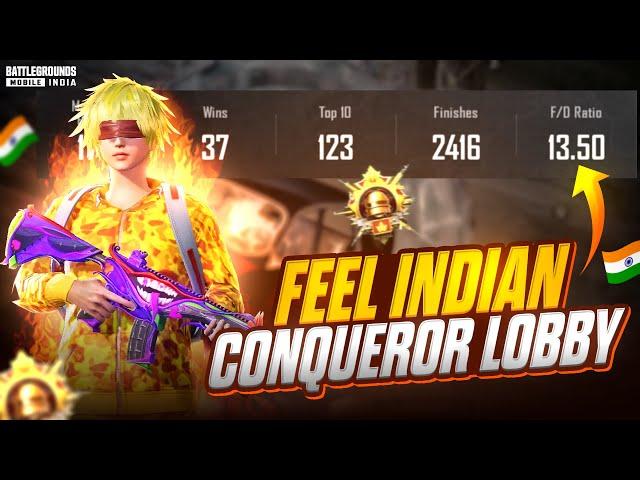 13 KD in Intense Conqueror Lobby | Clutches in Top 50 Conqueror Rank Push Lobby Gameplay | BGMI