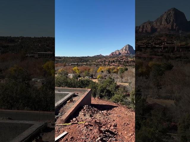 Trailer pumping in Sedona AZ #arizona #concrete #pump #concretepump #sedona #red