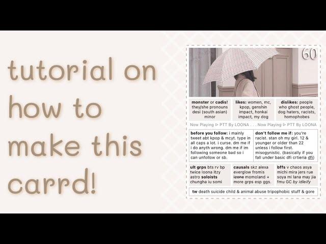tutorial on how to make this carrd