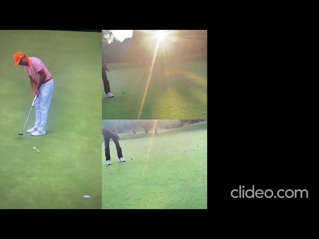 Rickie Fowler play off winning putt imitation  against Collin Morikawa and Canadian Adam Hadwin