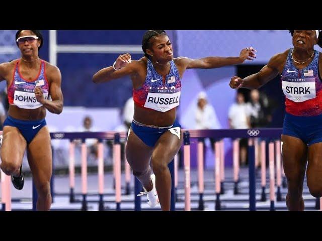 USA's Masai Russell Wins Olympic Gold in 100-Meter Hurdles