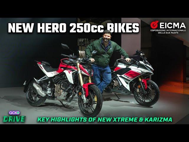 Hero Xtreme 250R & Karizma XMR 250 First Look Video From EICMA | India Launch In 2025