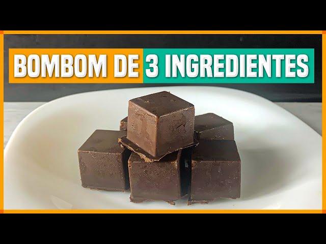 BOMBOM PRA COMER SEM CULPA! DOCE FIT COM 3 INGREDIENTES! Receita Fitness Deliciosa, Saudável e Fácil