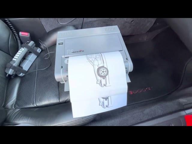 Vintage Mitsubishi Portable Fax Machine: Copying a 3000GT in my 3000GT