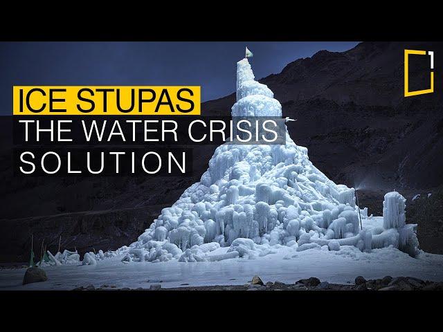 Ice stupa artificial glacier of Ladakh solve the water crisis in the Himalayan Desert