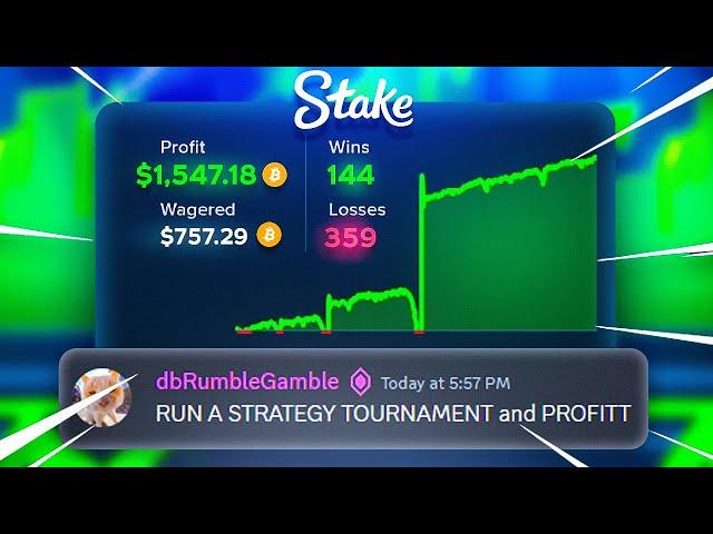 I ran a STAKE STRATEGY TOURNAMENT and IT PAID BIG!