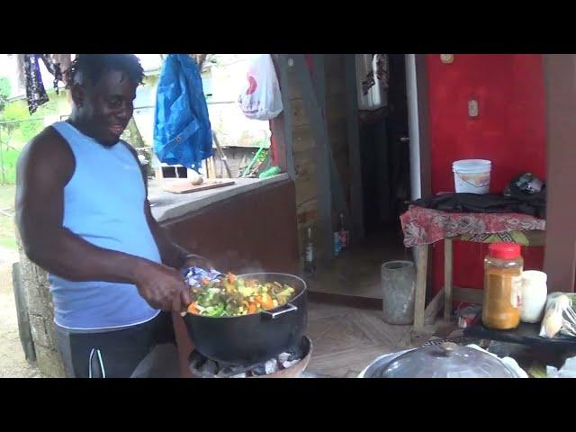 Trelawny back yard cooking part 2, (backyard Cookout With Ghetto Gal