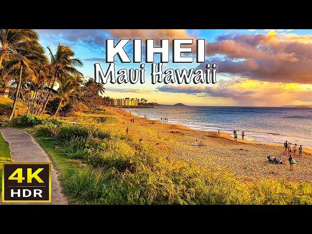 [4K HDR] Kihei Sunset Walking Tour | 2023 | Kihei, Maui, Hawaii