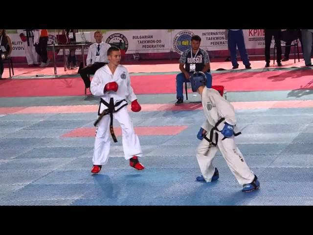 Anton Ogorelkov (BUL) v Evgeny Otsimik (RUS) Male -57kg Sparring Final