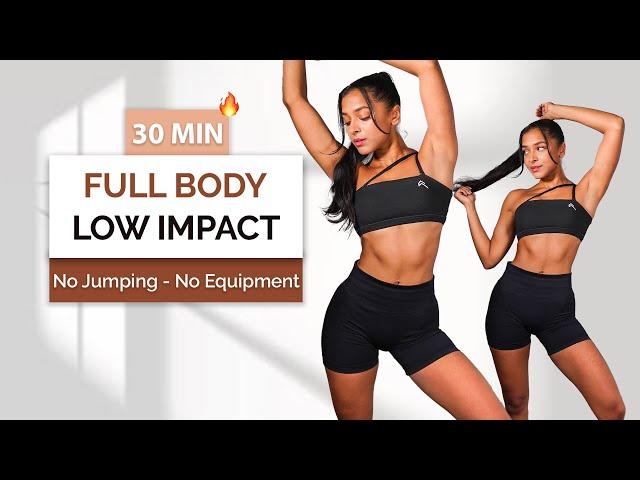 30 MIN. FULL BODY NO JUMPING WORKOUT - No Weights, Low Impact Full Body Home Workout | Kaji Pm