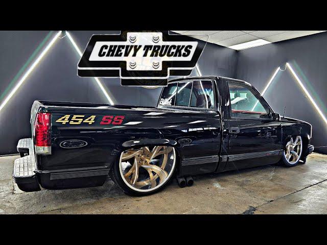 Chevy 454 with air ride on gold us mag wheels