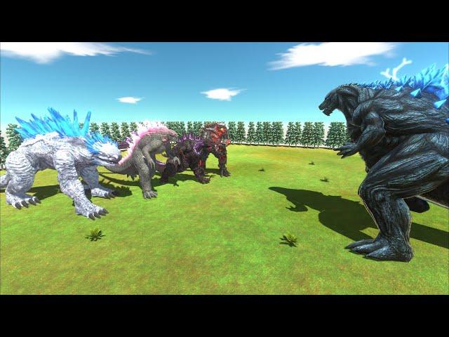 Team Mecha Godzilla Shin,Shimo,Evolved Godzilla VS Godzilla Earth