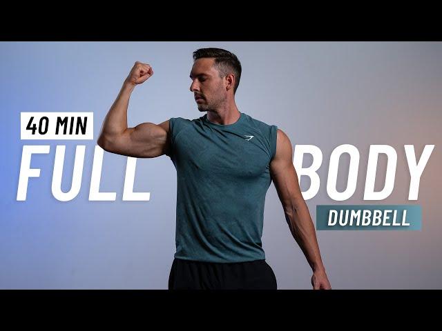 40 Min FULL BODY DUMBBELL Workout - ALL STANDING - Strength Training At Home