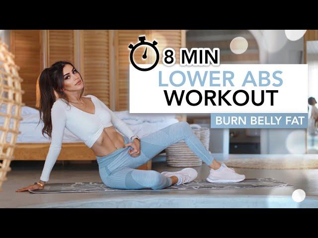 8 MIN LOWER ABS WORKOUT (Belly Fat Burner) | Get A Flat Belly | Eylem Abaci