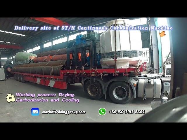 A set of 5T/H continuous organic waste carbonization machine was delivered to Vietnam