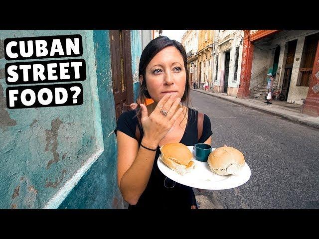 CUBAN STREET FOOD | What locals eat in Cuba | Havana Travel Vlog