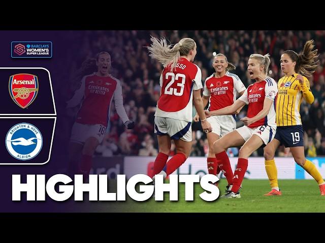 Five Star Arsenal Get First Win at Home  | Arsenal v Brighton Highlights | Barclays WSL 2024-25