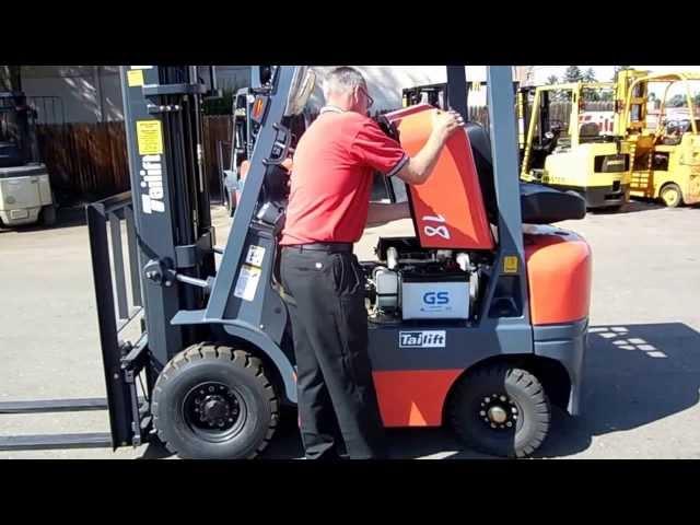 Western Material Handling #C068 New Tailift FD18P 3,500 lb. diesel pneumatic