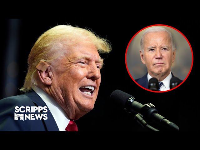 Trump reacts to Biden dropping out of presidential race