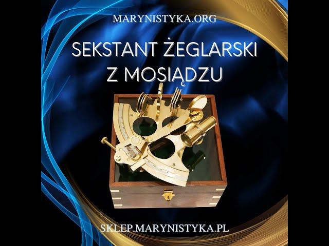 Mosiężny Sekstant Żeglarski w marynistycznym pudełku, dawny Żeglarski Sekstant z mosiądzu, Prezent 