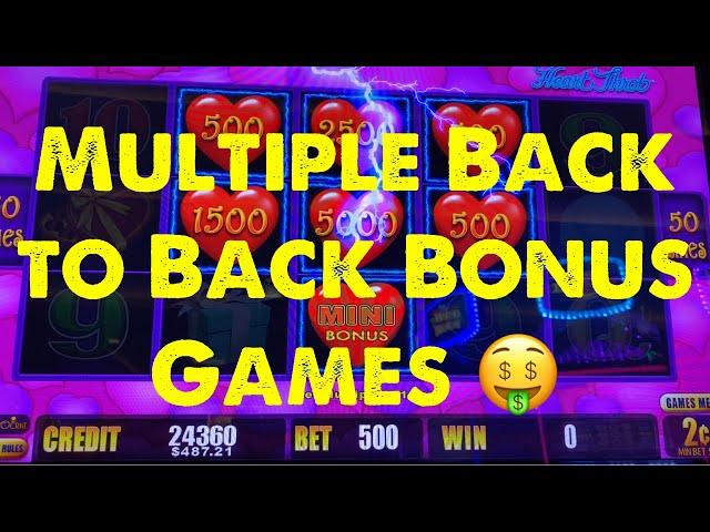 6 Slot Machine Bonus Games in 15 minutes! Back to back x2 