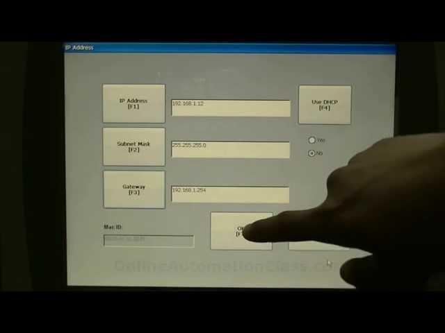 Allen Bradley PanelView Plus HMI Ethernet / Communication Setup