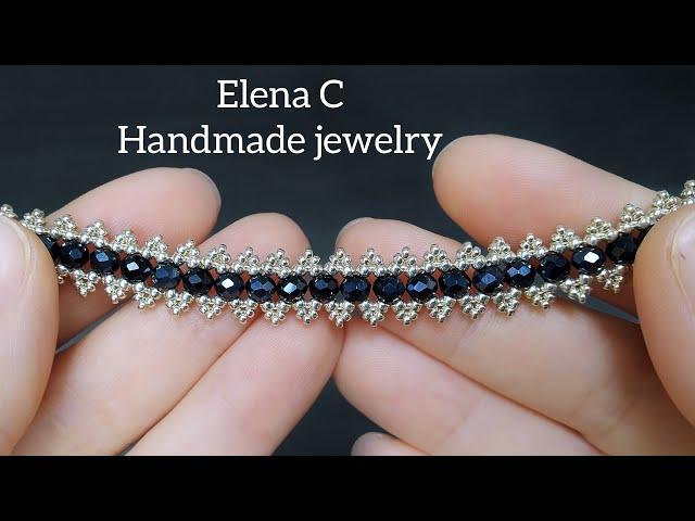 Simple and Beautiful Beaded Bracelet Tutorial Простой Браслет из бисера и бусин своими руками