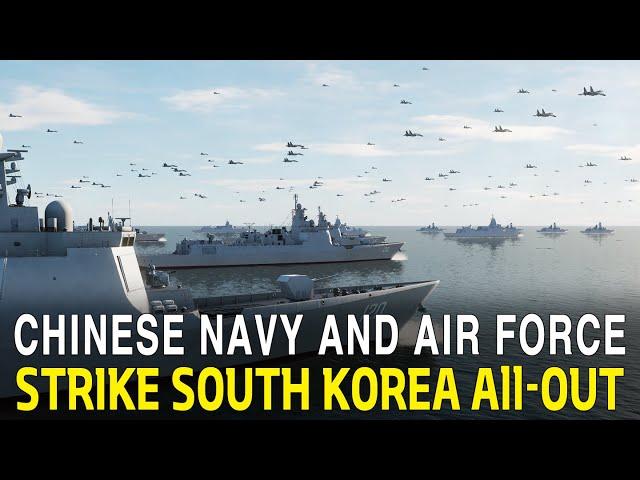 Chinese Navy and Air Force Strike South Korea All-out (World War Series 16)