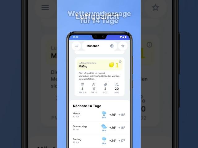 Meteoprog: Weather forecast DE