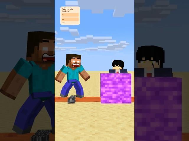 HELP Herobrine Stop Bedrock #friendship #shorts #trending #anime