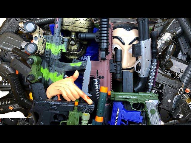 Box of Toys ! Army Military Toy Guns Realistic - Toy Weapons and Equipments