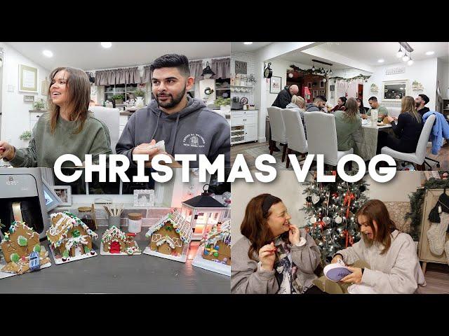 VLOG: gift exchange with brenna, hilarious family gingerbread houses, christmas prep & MORE ️