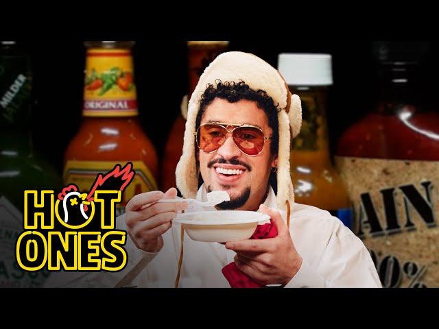 Bad Bunny Risks His Life While Eating Spicy Wings | Hot Ones