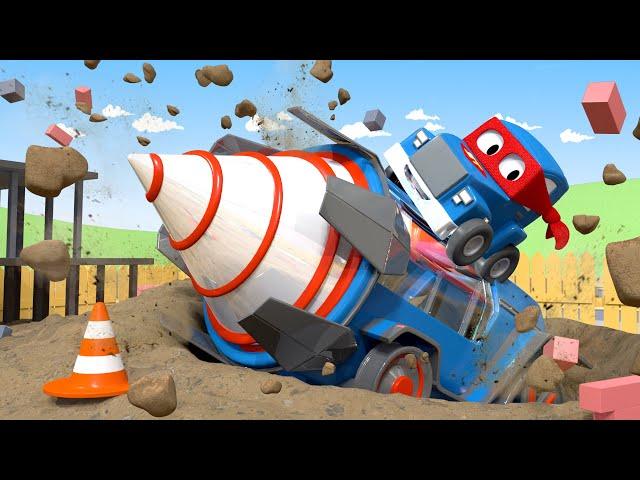Гигантский бур - Трансформер Карл в Автомобильный Город  ⍟ детский мультфильм