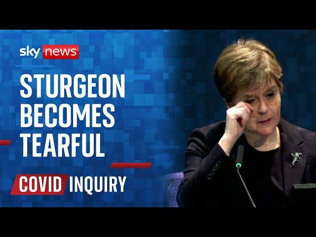 COVID Inquiry: Sturgeon becomes teary when asked if she was a good leader