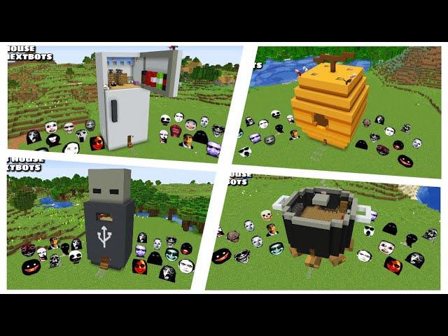 COMPILATION OF BEST SURVIVAL HOUSES WITH NEXTBOTS PART 18 in Minecraft - Gameplay - Coffin Meme