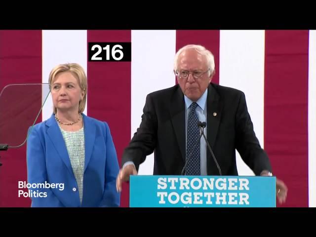 The 406 Times Hillary Clinton Nodded During Sanders' Endorsement