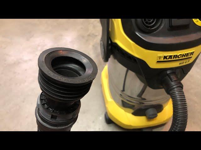 Karcher WD 6 Premium - How to unclog a drain.