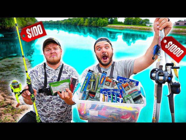 $100 vs $1000 Budget Fishing Challenge (HUGE GIVEAWAY) Featuring AYO Fishing