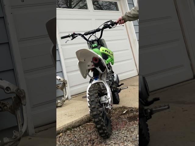 Klx 110 stock mod BBR D3 pipe revving #bbr #pitbike #takegawa #klx143