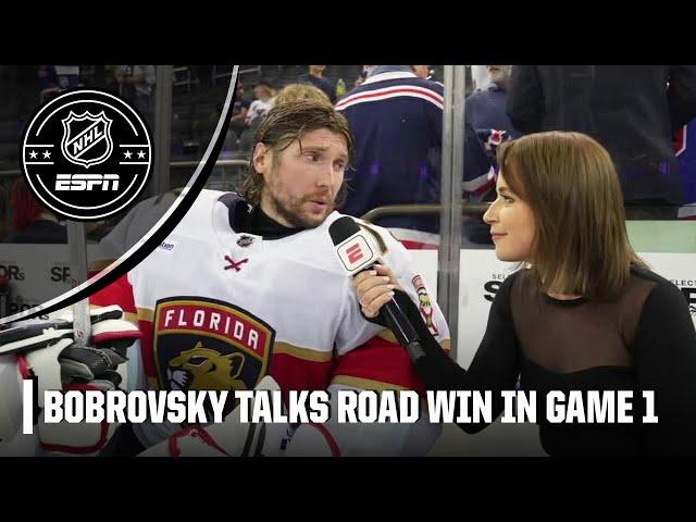 Sergei Bobrovsky recaps Panthers’ Game 1 win vs. Rangers: ‘Special’ to win at MSG | NHL on ESPN