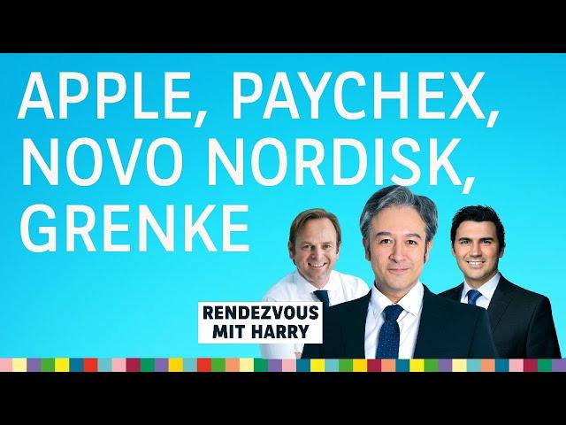 Apple, Paychex, GM, Grenke, SGL Carbon, Novo Nordisk, PTC – Rendezvous mit Harry vom 28.10.2024