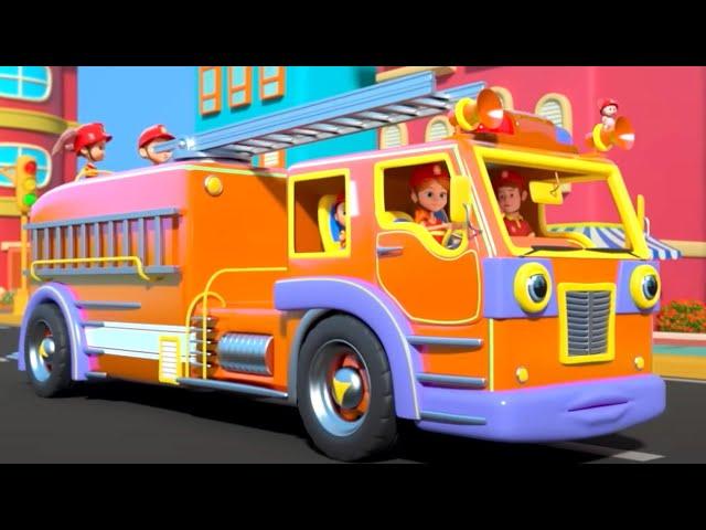 Wheels On The Firetruck + More Vehicles Rhymes for Babies